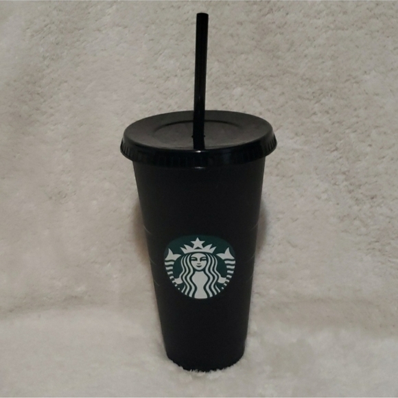 Starbucks Other - Starbucks Matte Black Tumbler with Lid and Straw